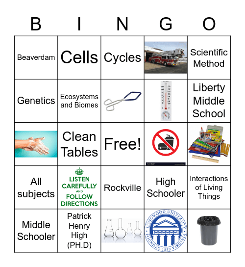 Introduction to Life Science Bingo Card