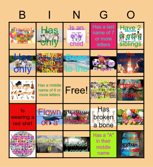 Get to Know Students Bingo Card