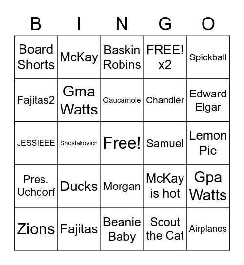 Ultimate BINGOOOOOO Bingo Card