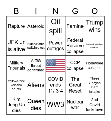 2020 Bingo Card