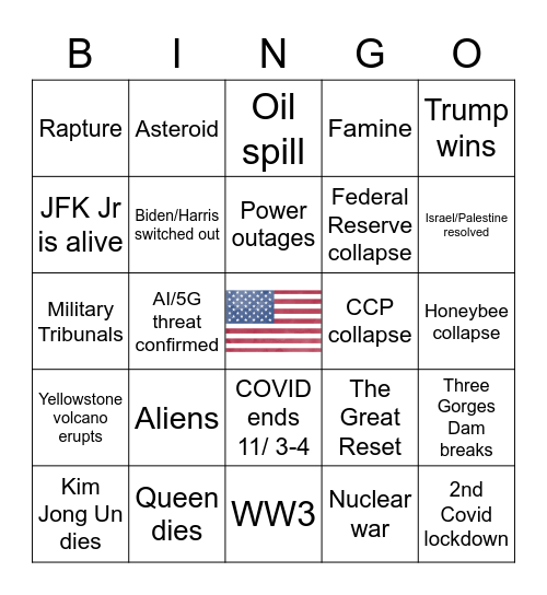 2020 Bingo Card