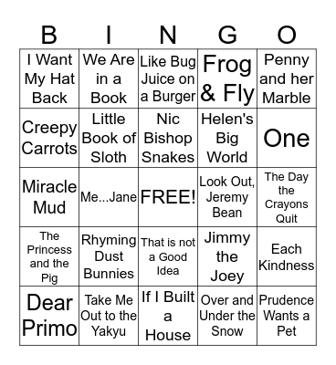 Book Bingo Card