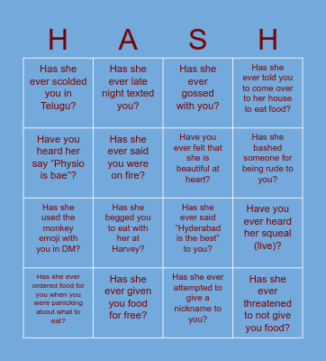 Hash Bingo Card