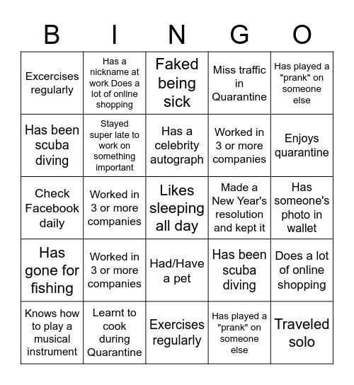 Refinitiv Bingo! Bingo Card