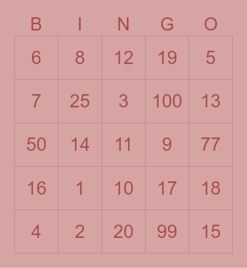 HISOMI01🐸 Bingo Card