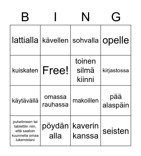 Lukubingo Card