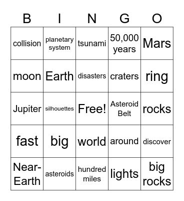 What in the world? Bingo Card