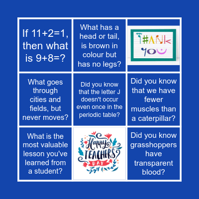 Happy Teachers' Day! Bingo Card