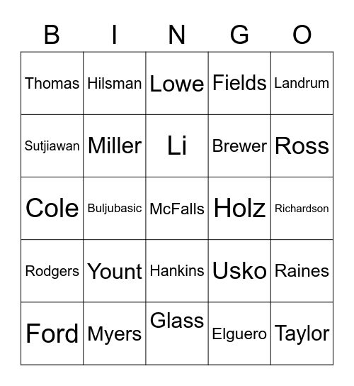 Leasing Ops Bingo Card