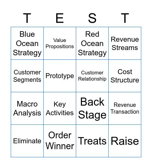 Bingo 4x4 Bingo Card