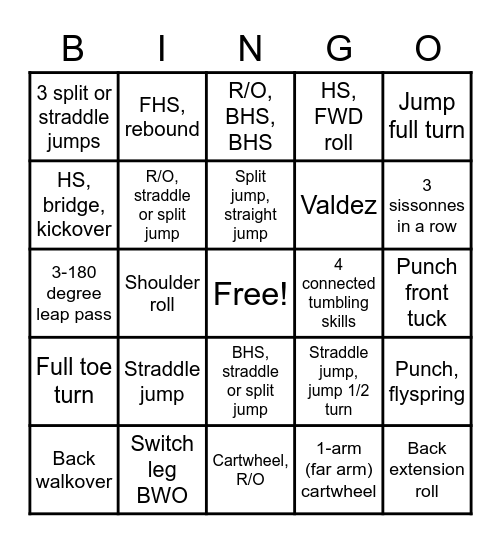 Level 3/4 Floor Bingo Card