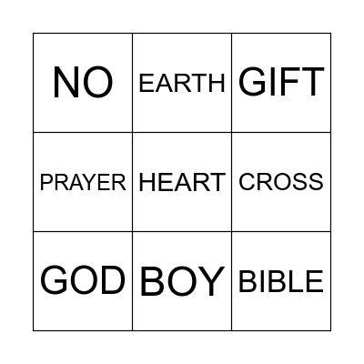 Juan 3:16 Bingo Card
