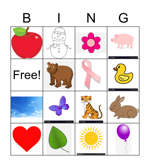 Colores Bingo Card