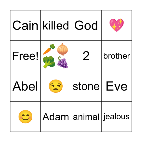 Bible Bingo Card