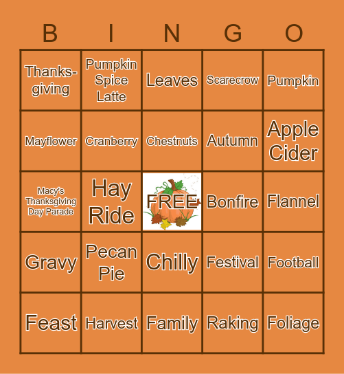 FALL Bingo! Bingo Card