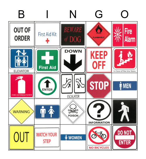 SURVIVAL SIGNS & SYMBOLS Bingo Card