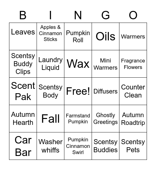 Mandy's Mer-Mazing Scents Bingo Card