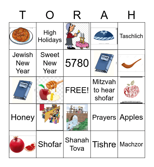 ROSH HASHANAH/YOM KIPPUR Bingo Card
