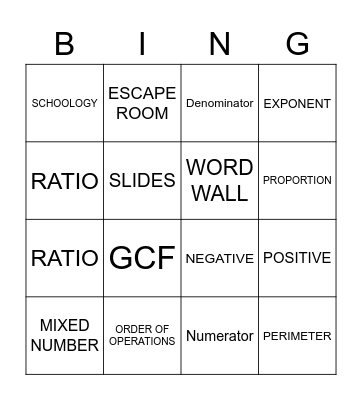 September 4th THE BIG GAME! Bingo Card