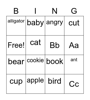 Sounds Great 1 Unit 1 Bingo Card