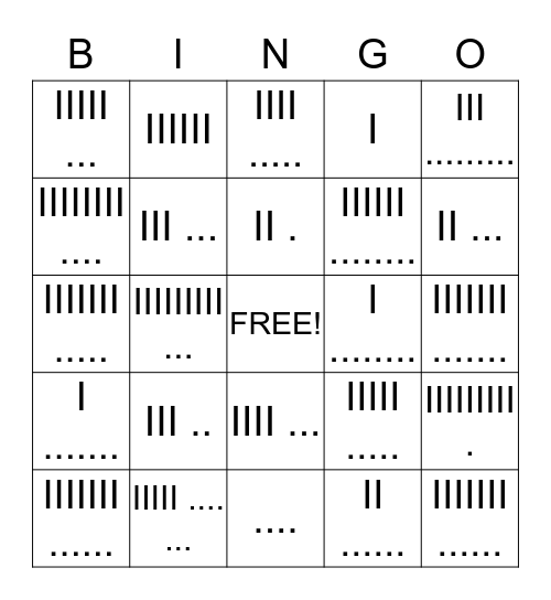 Tens and Ones  Bingo Card