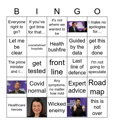 Dan Andrews Road Map Bingo Card