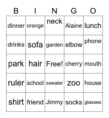Bingo Card
