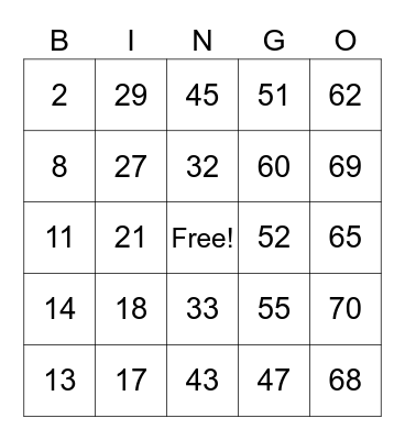 Jocelin's ASL Bingo Card