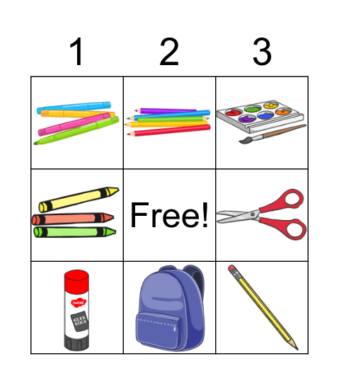 Naar school Bingo Card