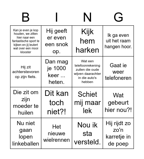 Maarten Ducrot Bingooooo Bingo Card