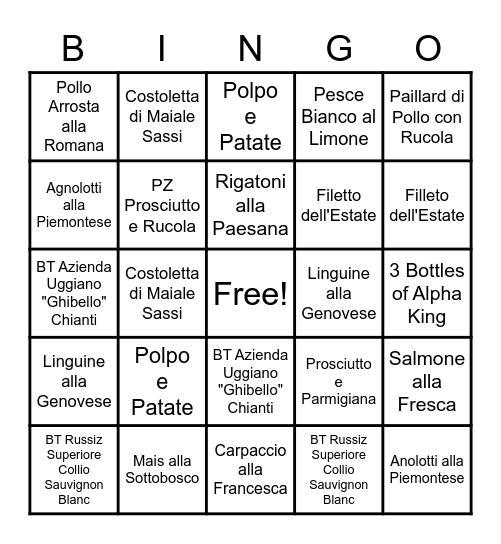 Bingo Card