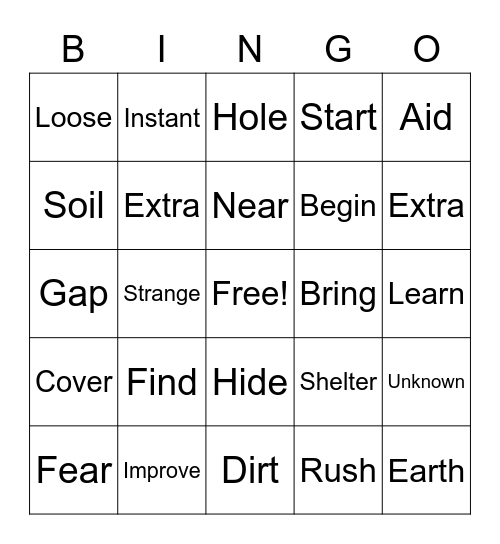 synonyms-bingo-card