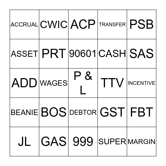 BINGO!!!! Bingo Card