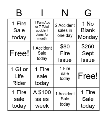 September TV Bingo Card