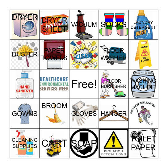 ENVIRONMENTAL SERVICES WEEK Bingo Card