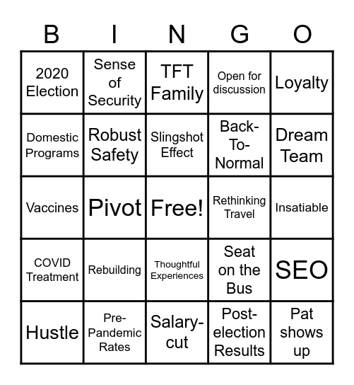 TFT in the Time of Corona Bingo Card