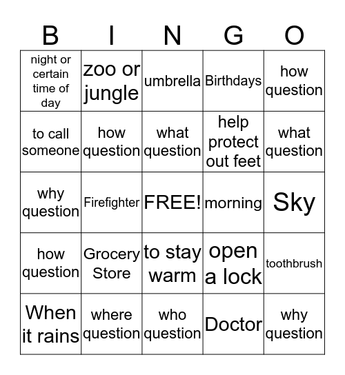 WH Bingo!!! Bingo Card