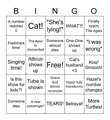 Infinity Train Book 3 ENDING! Bingo Card