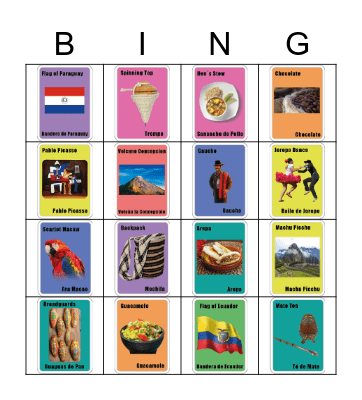 Loteria - English Bingo Card