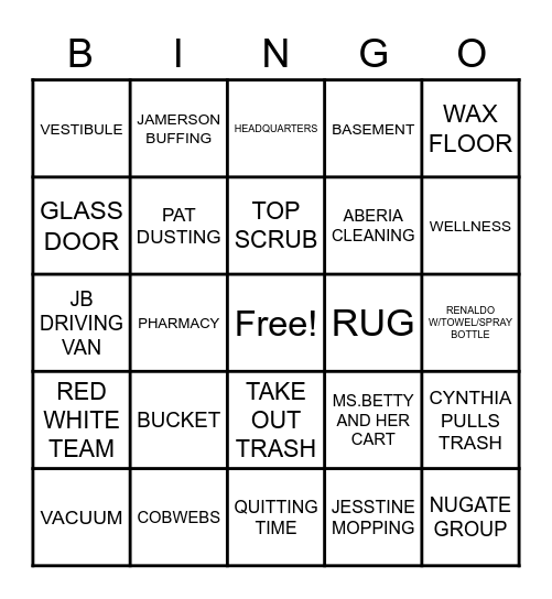 ONE MORE CHANCE Bingo Card