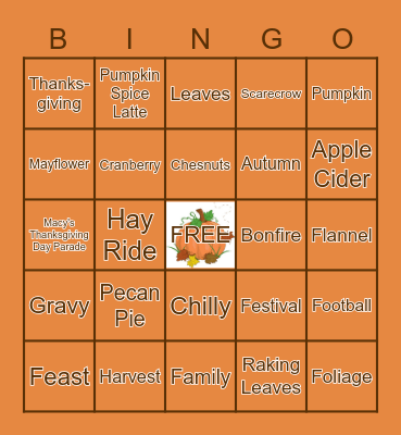 FALL Bingo! Bingo Card