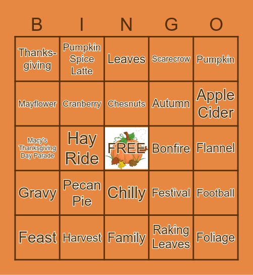 FALL Bingo! Bingo Card