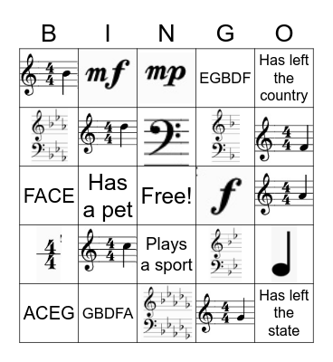 Var Tenor-Bass Bingo Card