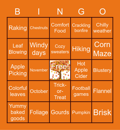 MCCR Fall BINGO Card
