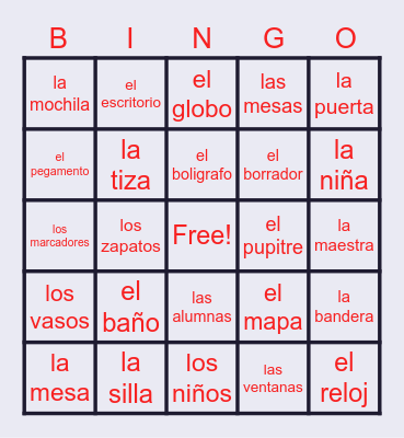 Loteria! Bingo Card