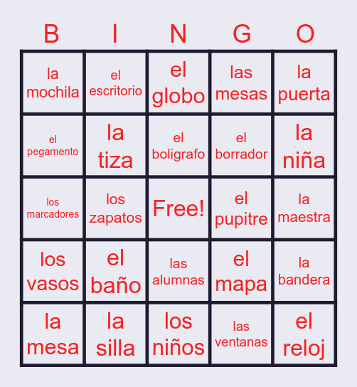 Loteria! Bingo Card