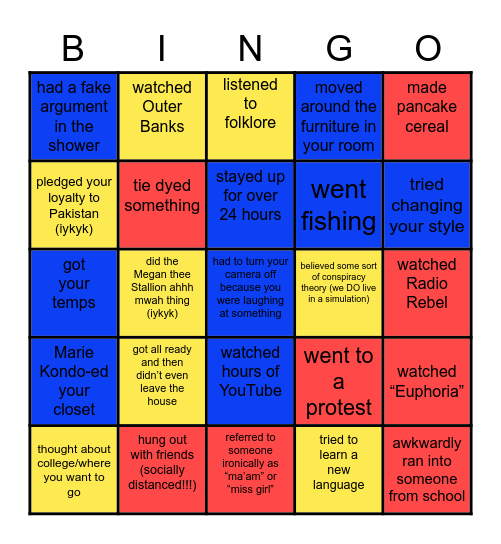 Quarantine Bingo Round 2!!! Bingo Card