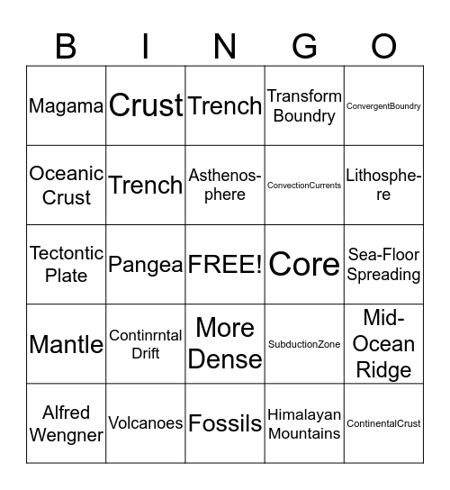 Emily's Awesome Bingo Card