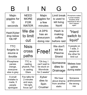 TEA Bingo Card