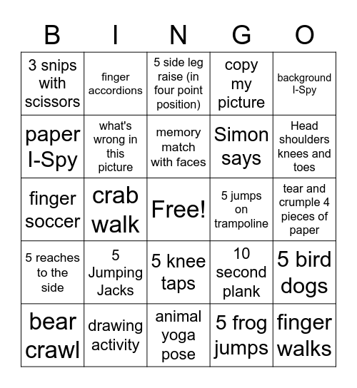 Tele-bingo Card